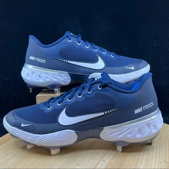 Nike Alpha Huarache Elite 3 Low “College Navy” (CK0746-401) Mens Size 8.5 NIKE ALPHA HUARACHE ELITE 3 LOW COLLEGE NAVY BLUE-WHITE SZ  main image 4
